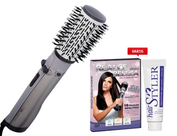 ESCOVA ROTATING AIR BRUSH CONAIR + DVD + CREME
